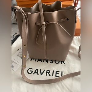 Mansur Gavriel mini leather bucket bag